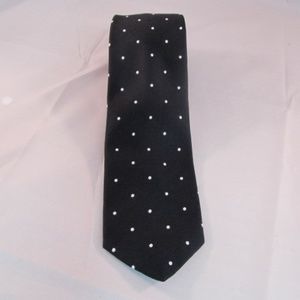 Jacques Corbeau Men's Tie Black & White Polka Dots